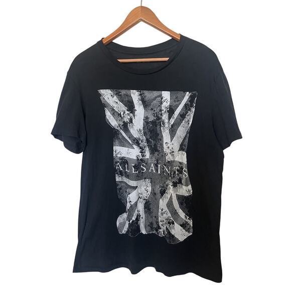 All Saints Vexillum Boyfriend Tee London Sz Medium Women’s Basic Relax Fit - Picture 1 of 4